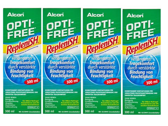 OPTI FREE RepleniSH 4er Box (4 X 300ml inkl. 4 Behälter)