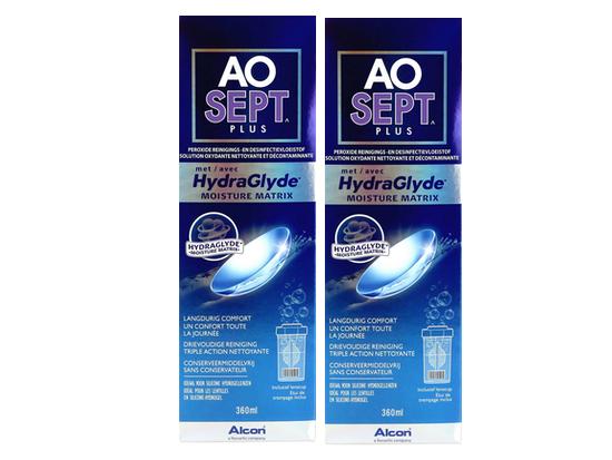 Aosept Plus mit HydraGlyde Duopack (2 x 360 ml inkl. 2 Behälter)