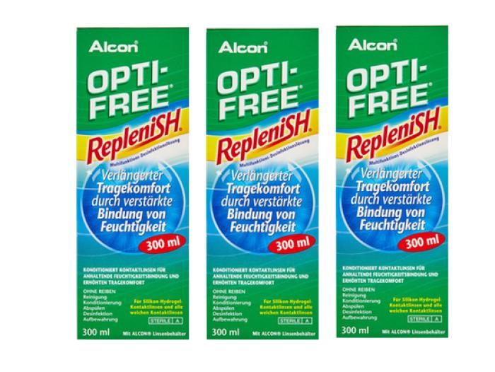 OPTI FREE RepleniSH 3 x 300ml inkl. 3 Behälter