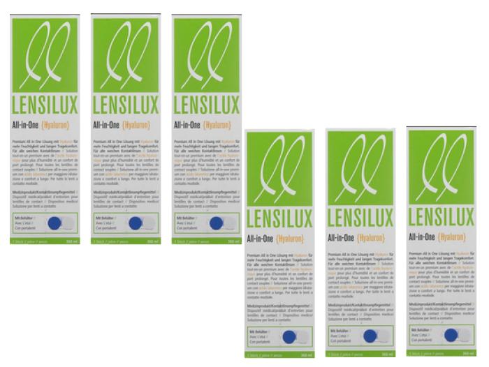 Lensilux All-in-One Hyaluron 6 x 360ml inkl. 6Behälter